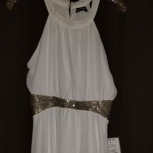 White semi formal dress